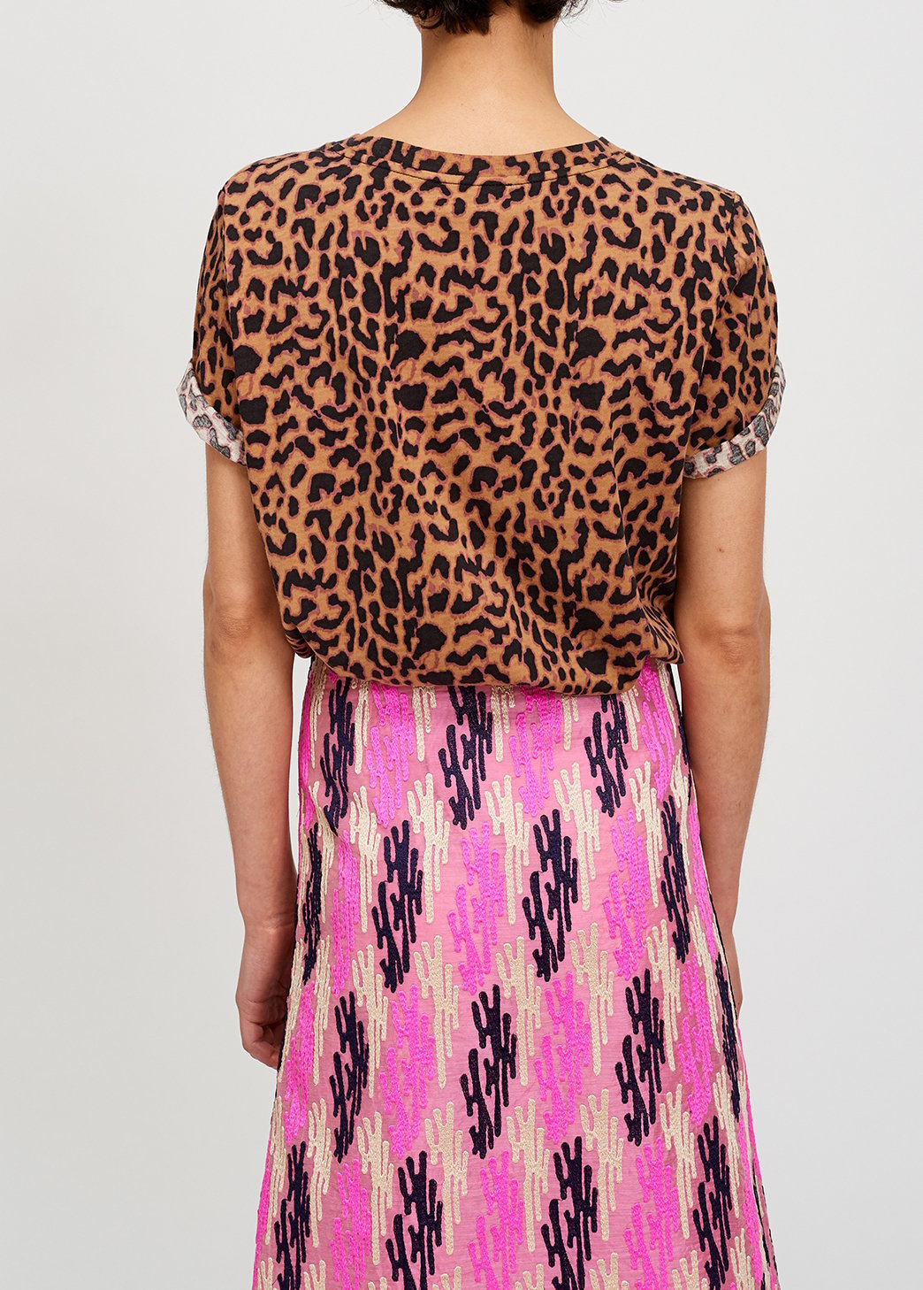 Roze a-lijnrok met pailletten RE—SSENTIEL tweedehands photo 8