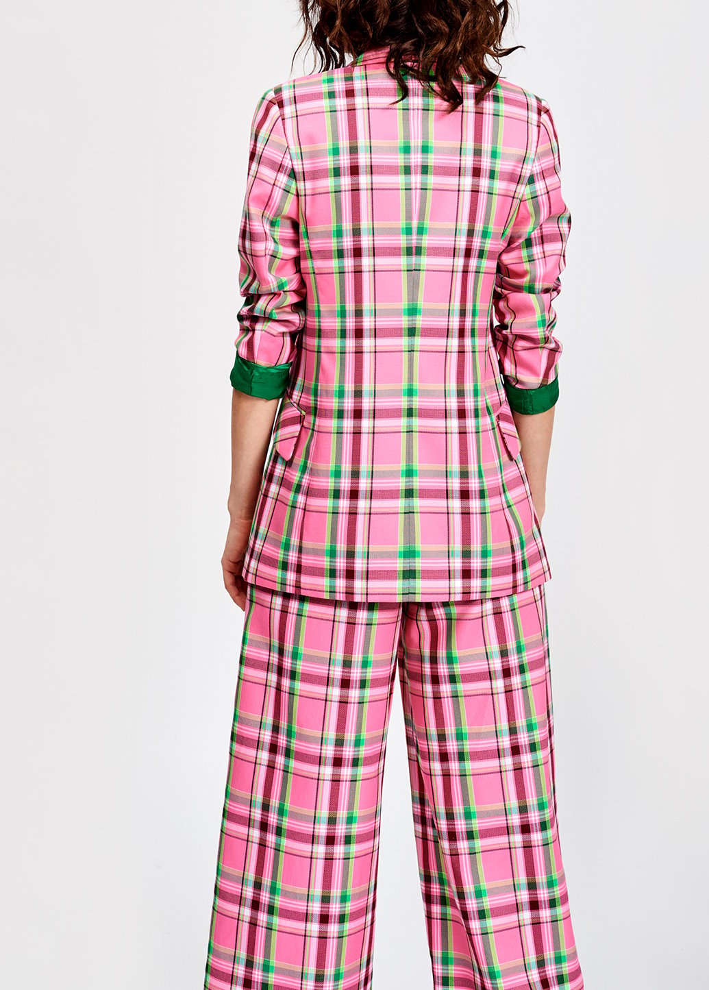 Roze vest met tartanmotief RE—SSENTIEL tweedehands photo 7