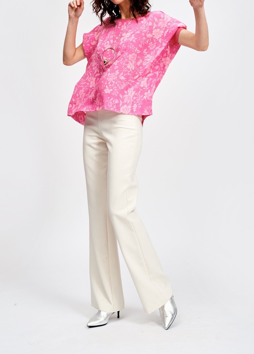 Off white classic trousers RE—SSENTIEL second-hand photo 3