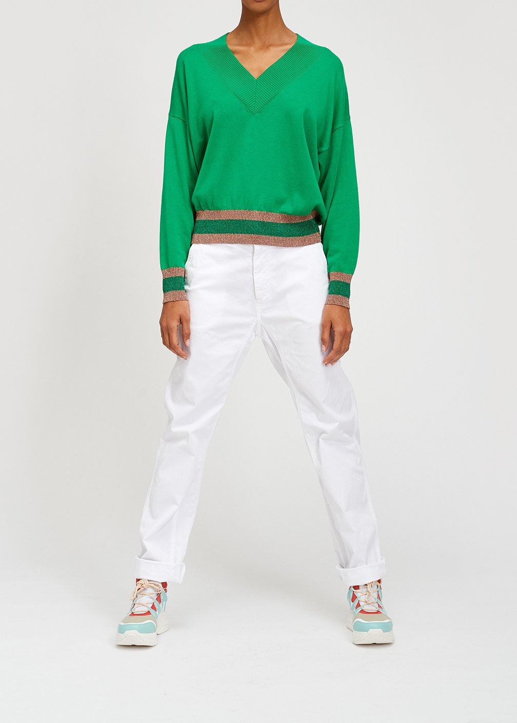 Witte chino RE—SSENTIEL tweedehands photo 4