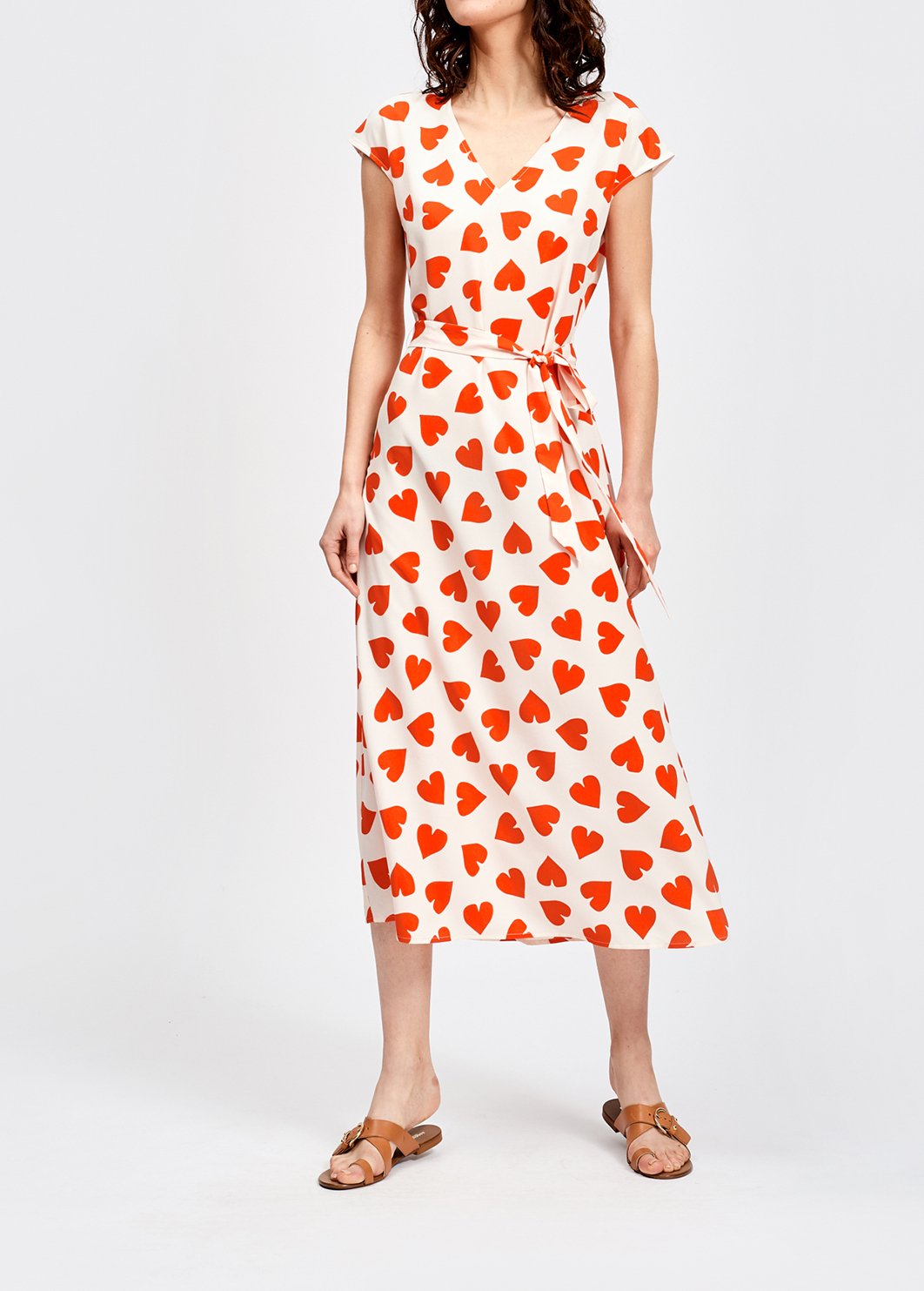 Zomerjurk met rode hartenprint RE—SSENTIEL tweedehands photo 5