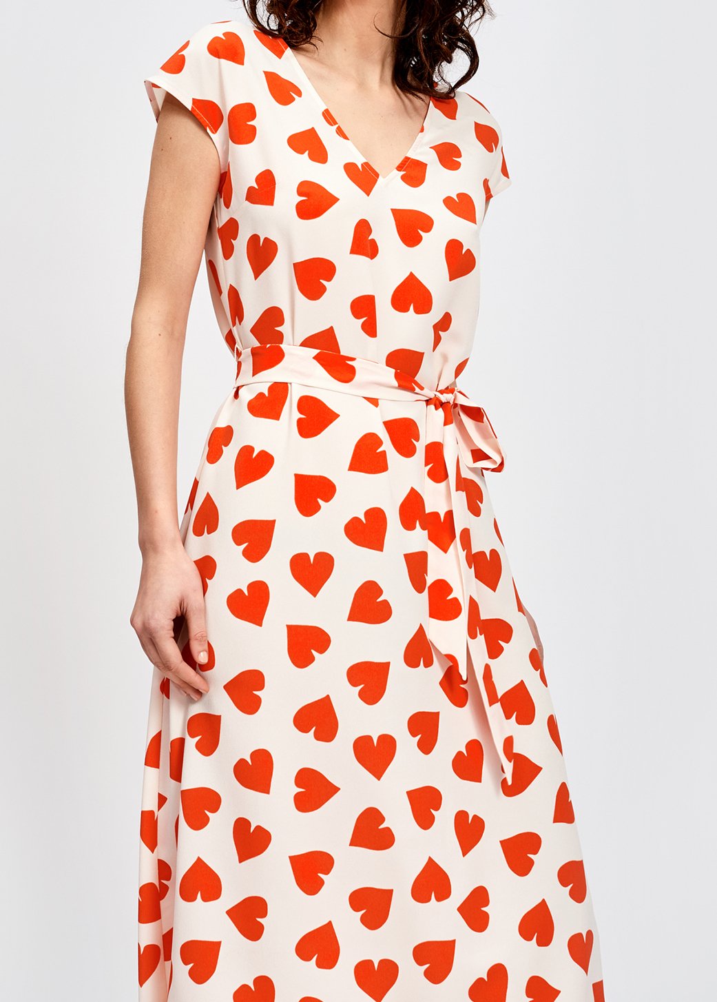 Zomerjurk met rode hartenprint RE—SSENTIEL tweedehands photo 6
