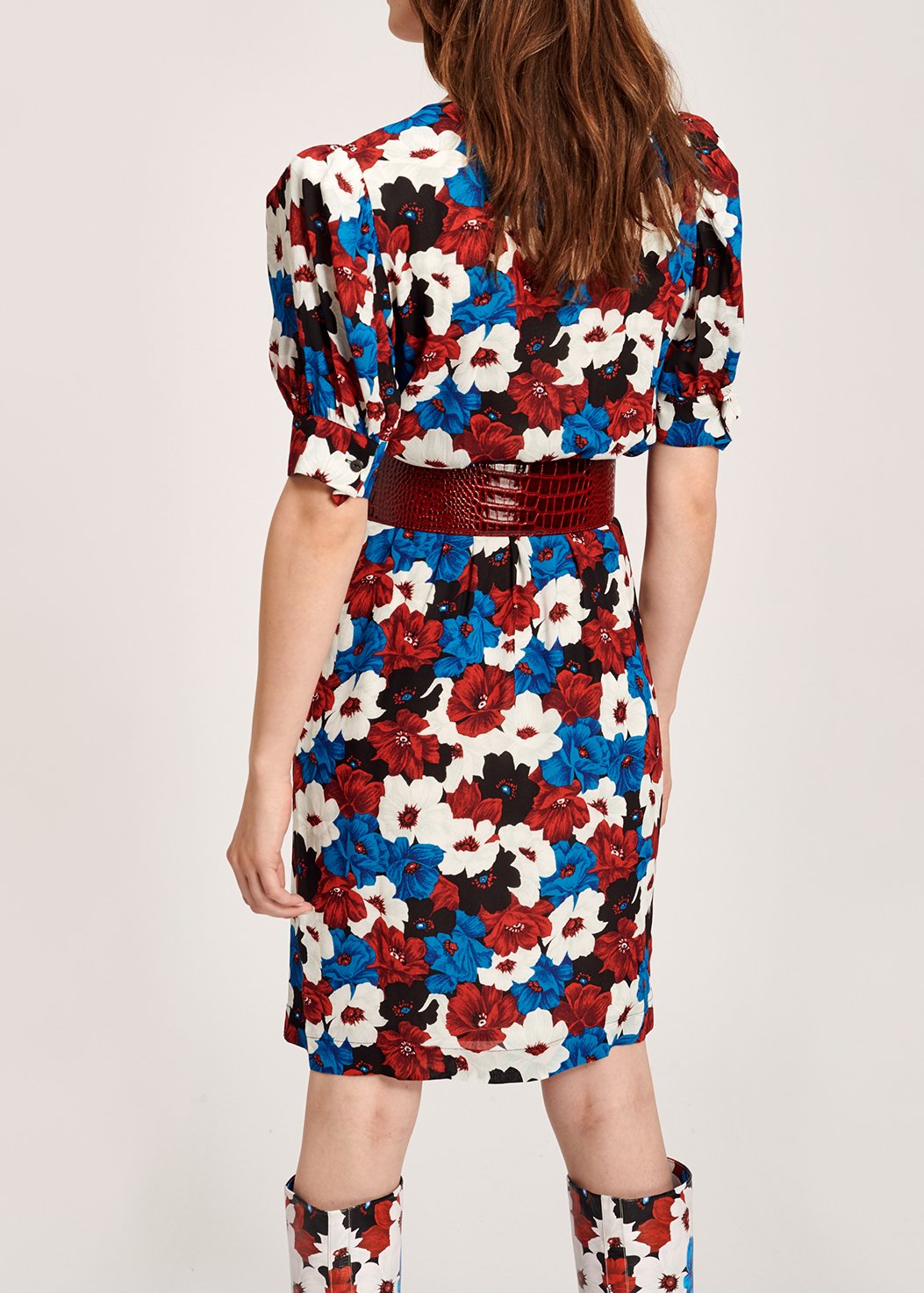 Wikkeljurk met rode, blauwe en witte bloemenprint RE—SSENTIEL tweedehands photo 5