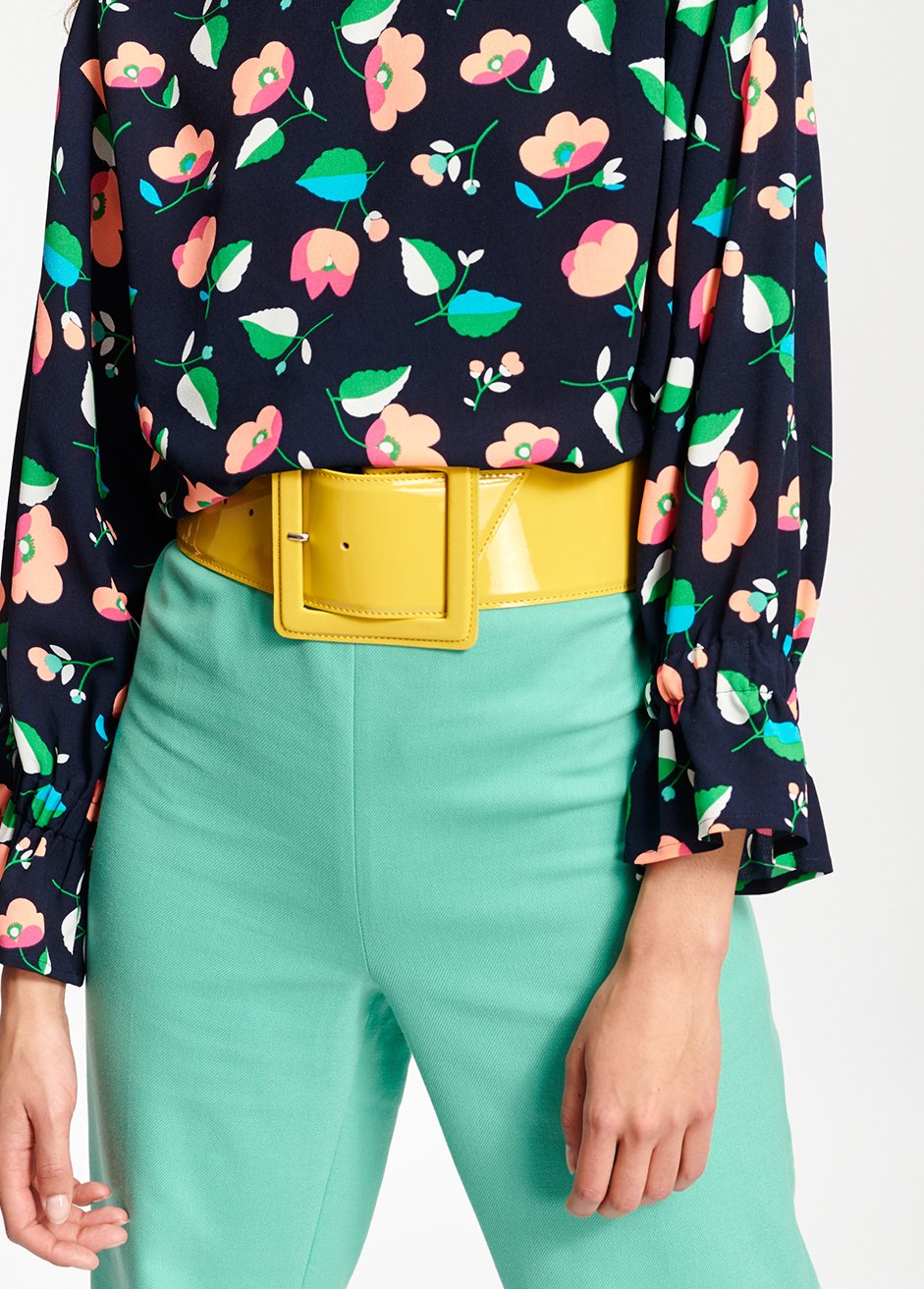 Navy blue floral blouse RE—SSENTIEL second-hand photo 7