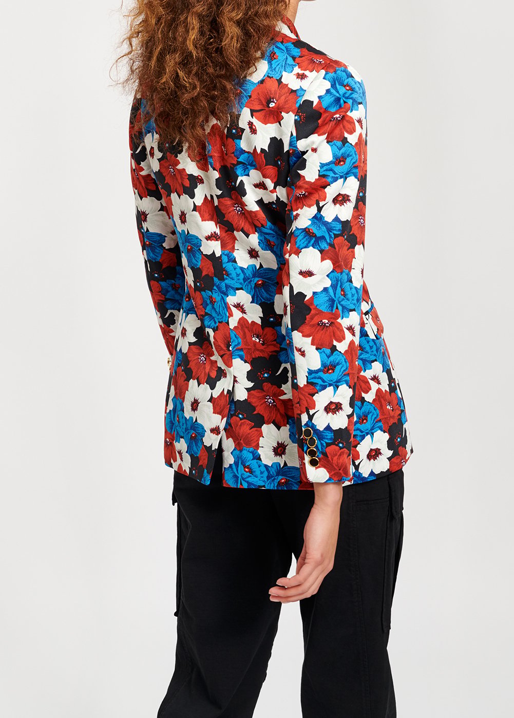Aansluitend vest met rode, blauwe en witte bloemenprint RE—SSENTIEL tweedehands photo 3