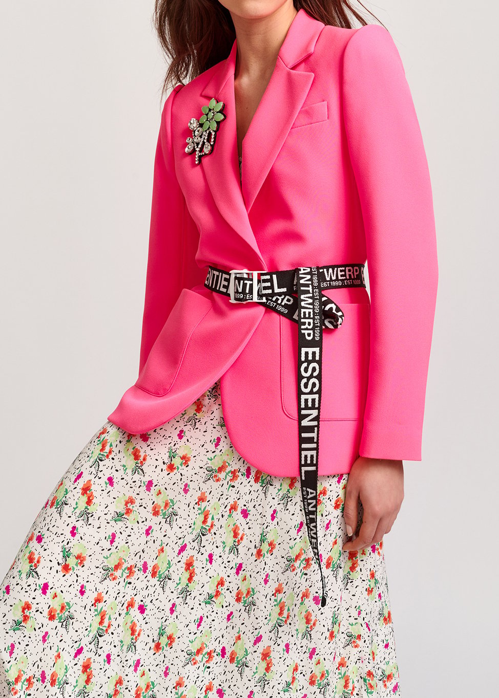 Veste cintrée rose fluo RE—SSENTIEL seconde main photo 3