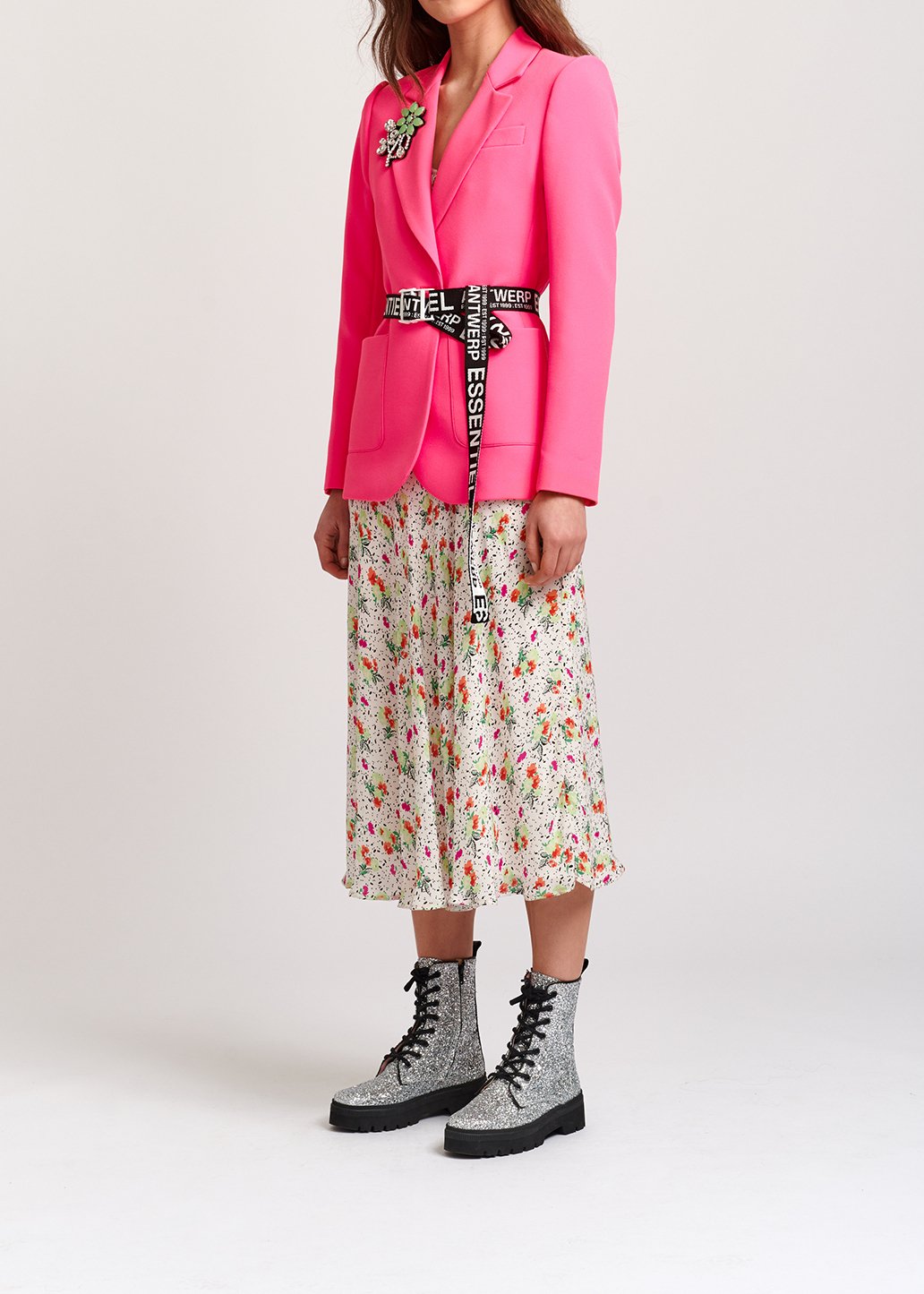 Veste cintrée rose fluo RE—SSENTIEL seconde main photo 4