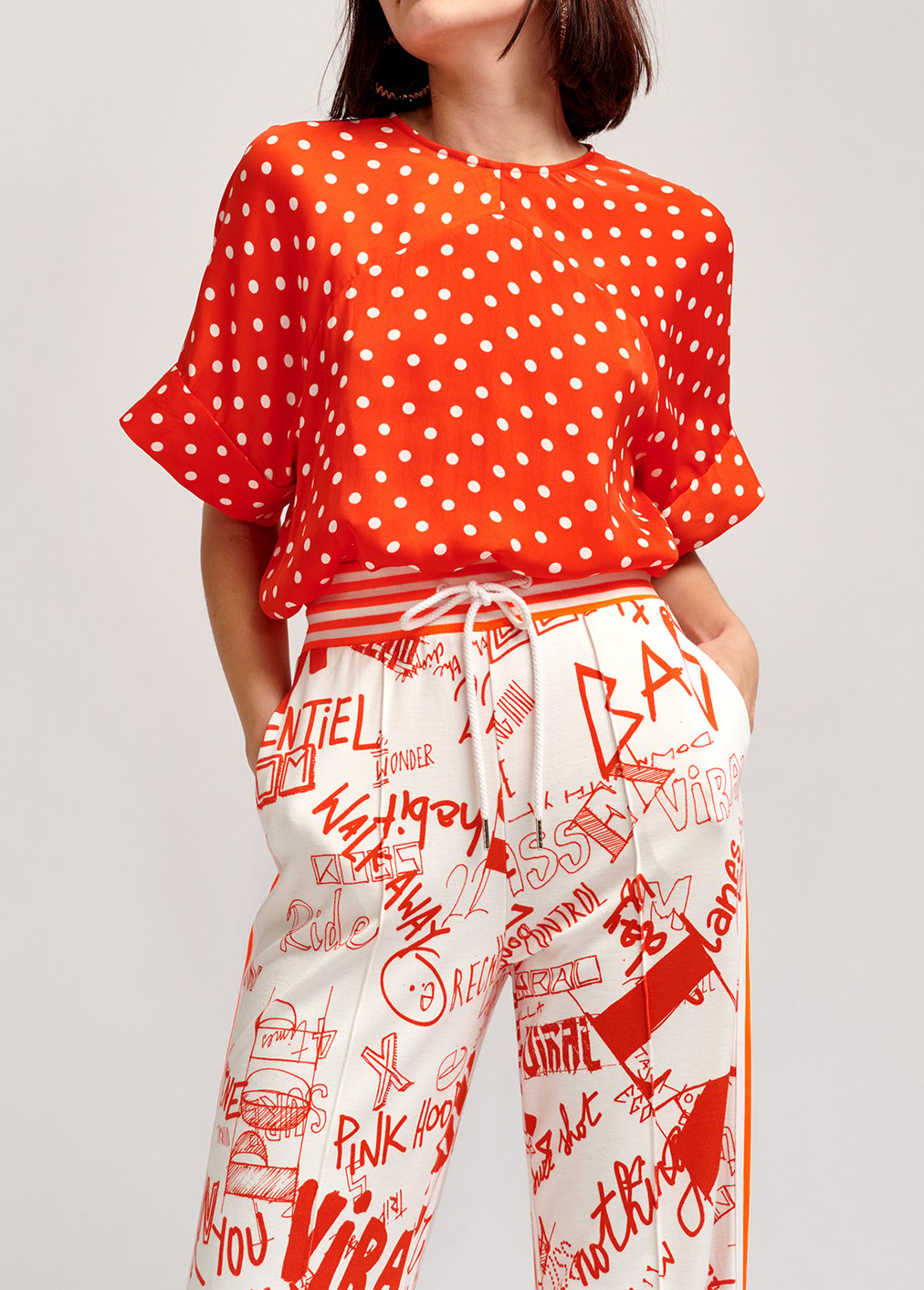 Red polka dot top RE—SSENTIEL second-hand photo 4