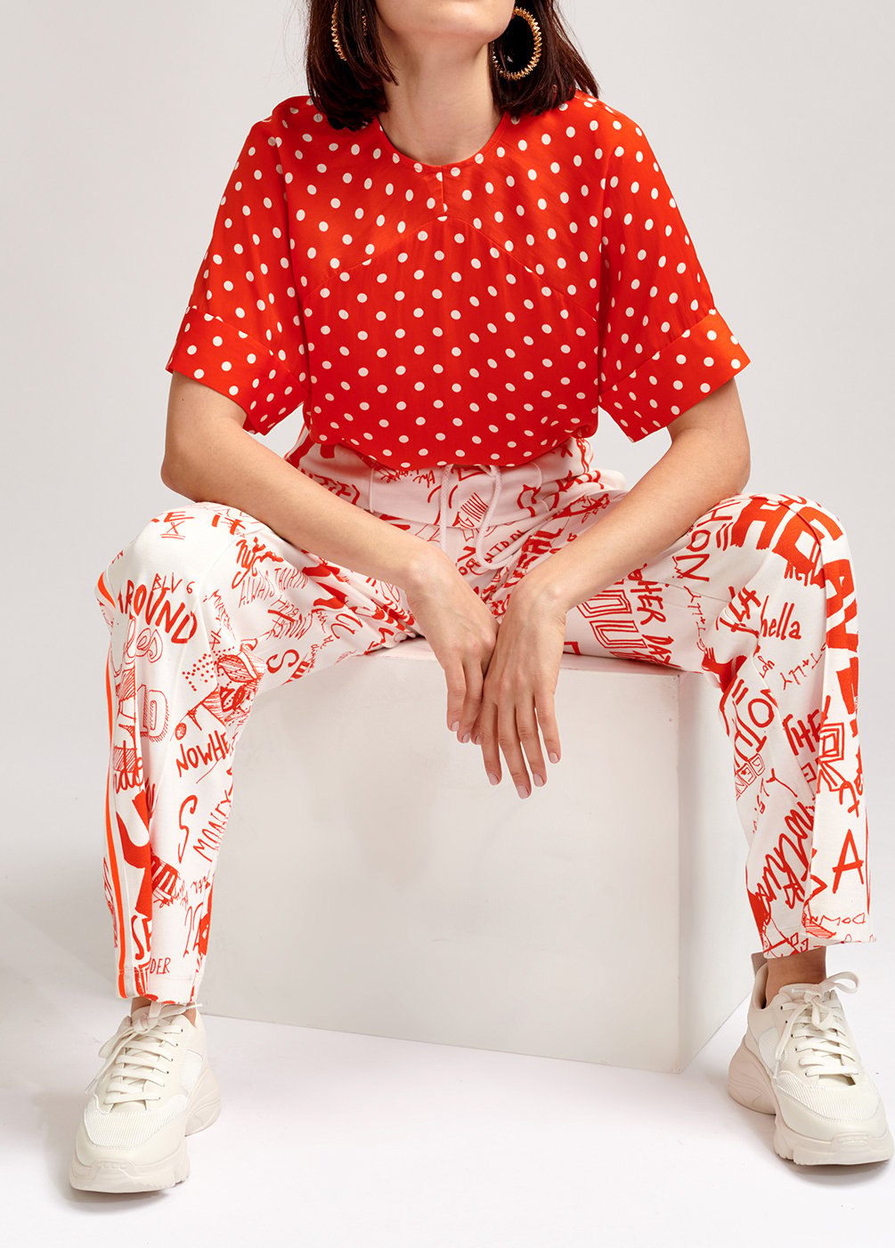 Red polka dot top RE—SSENTIEL second-hand photo 6