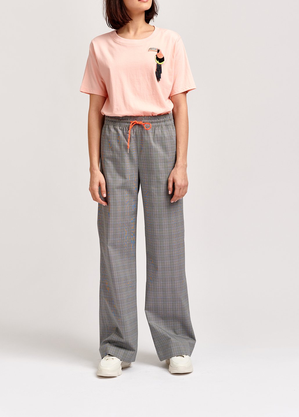 Grey plaid track pants RE—SSENTIEL second-hand photo 7