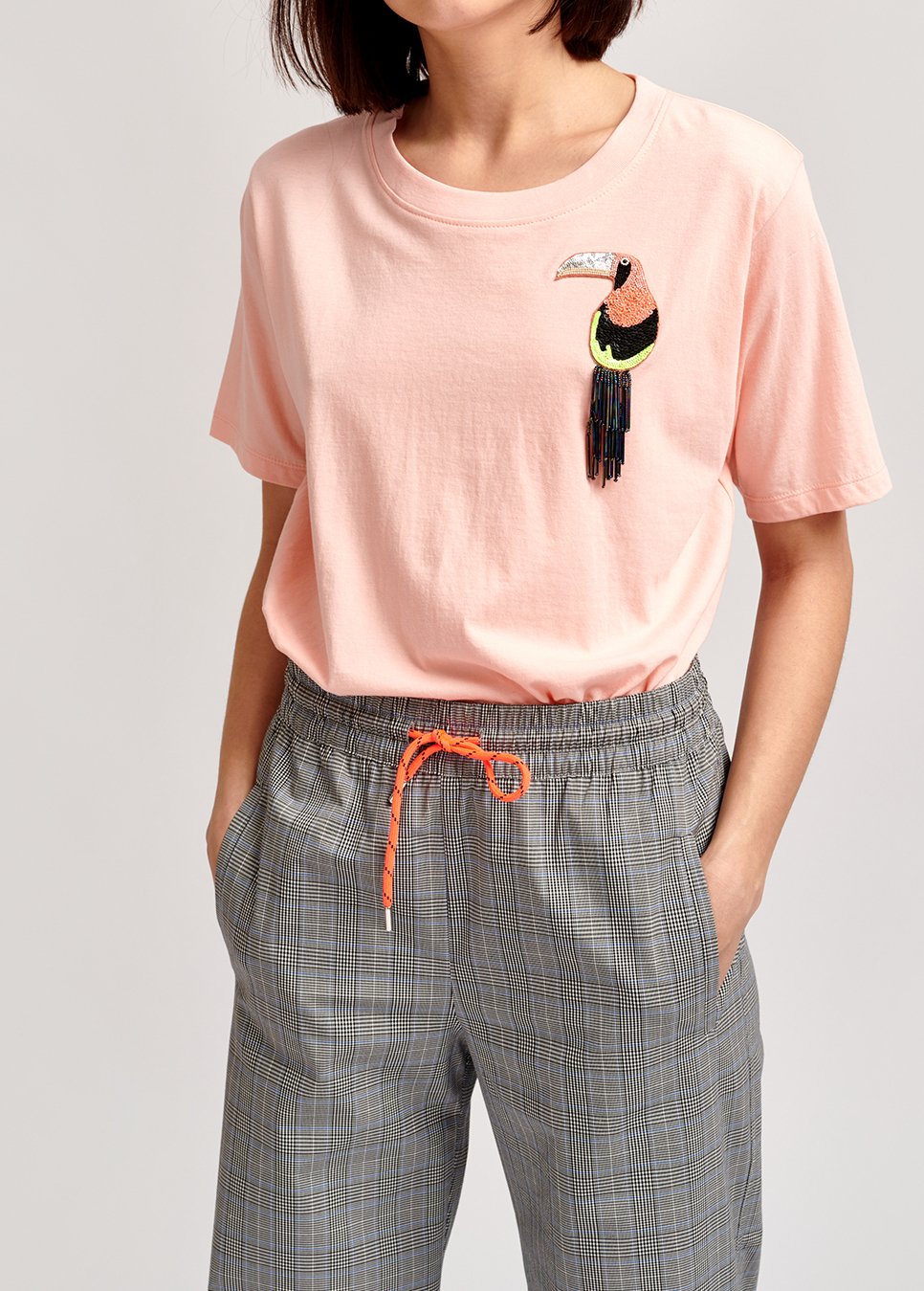 Grey plaid track pants RE—SSENTIEL second-hand photo 8