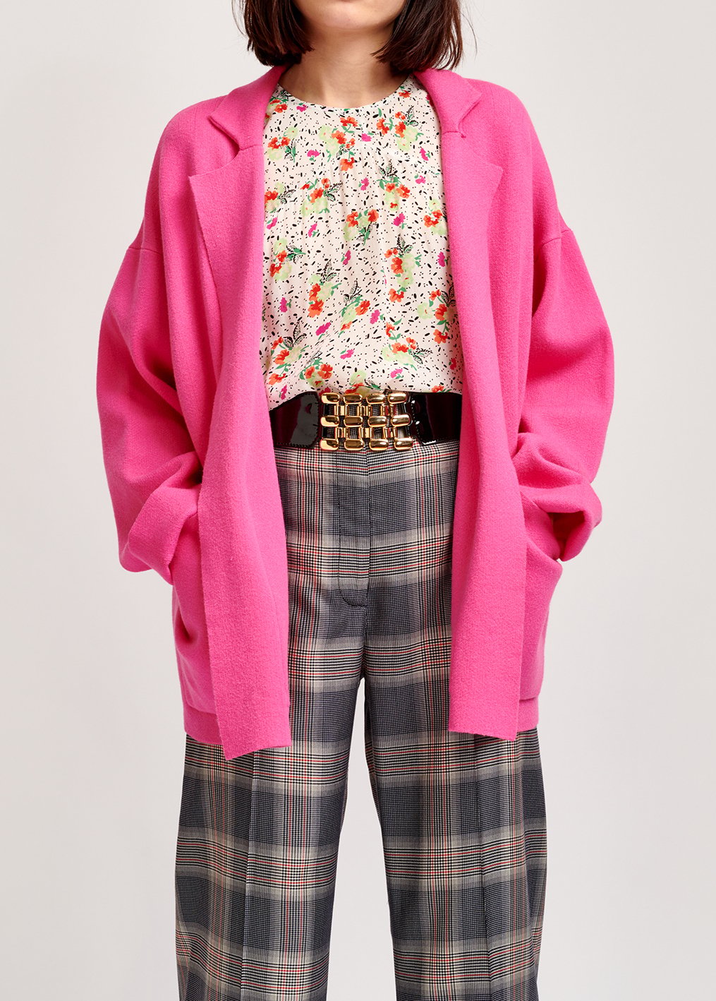 Cardigan rose fluo oversize RE—SSENTIEL seconde main photo 5