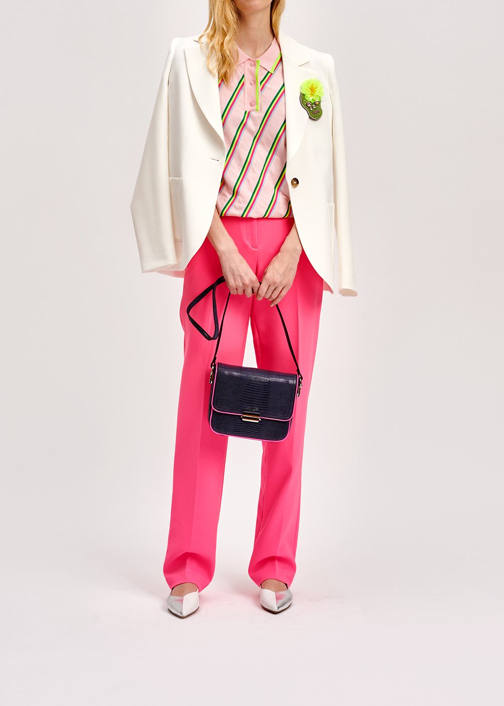 Neonroze broek met rechte pijpen RE—SSENTIEL tweedehands photo 8