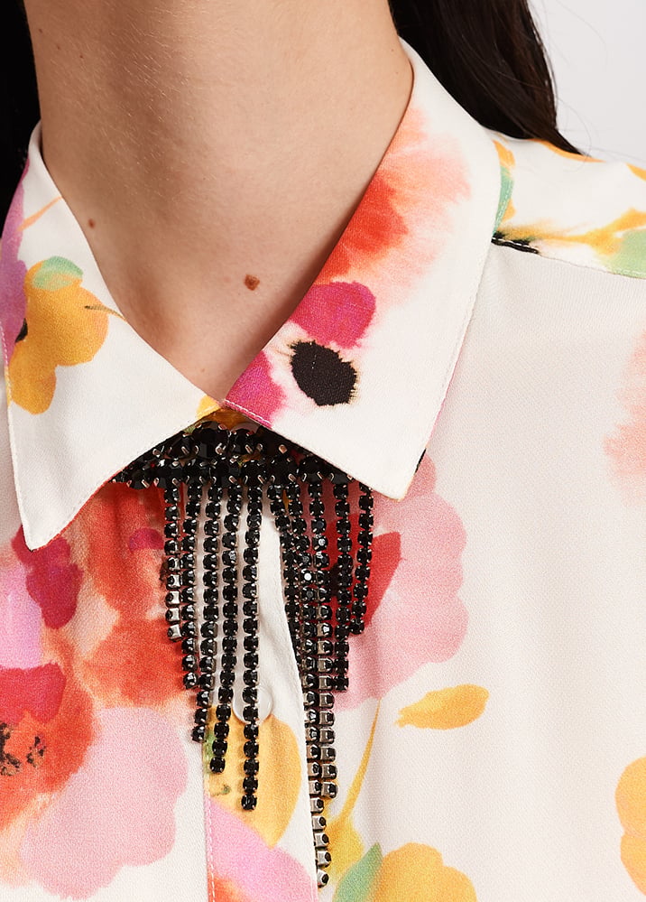 Off-white floral-print shirt RE—SSENTIEL second-hand photo 6