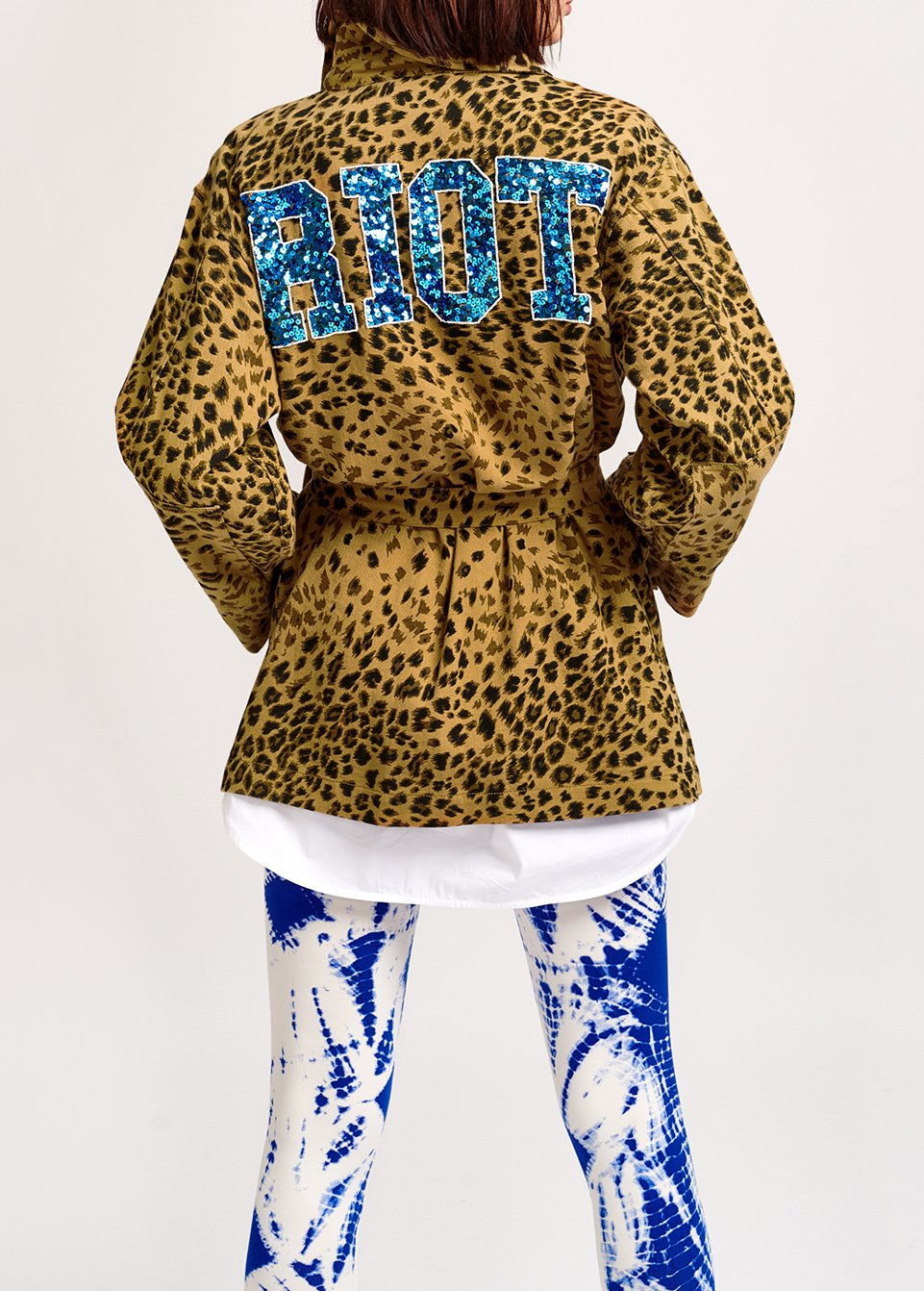 Katoenen vest met luipaardprint en pailletten RE—SSENTIEL tweedehands photo 4