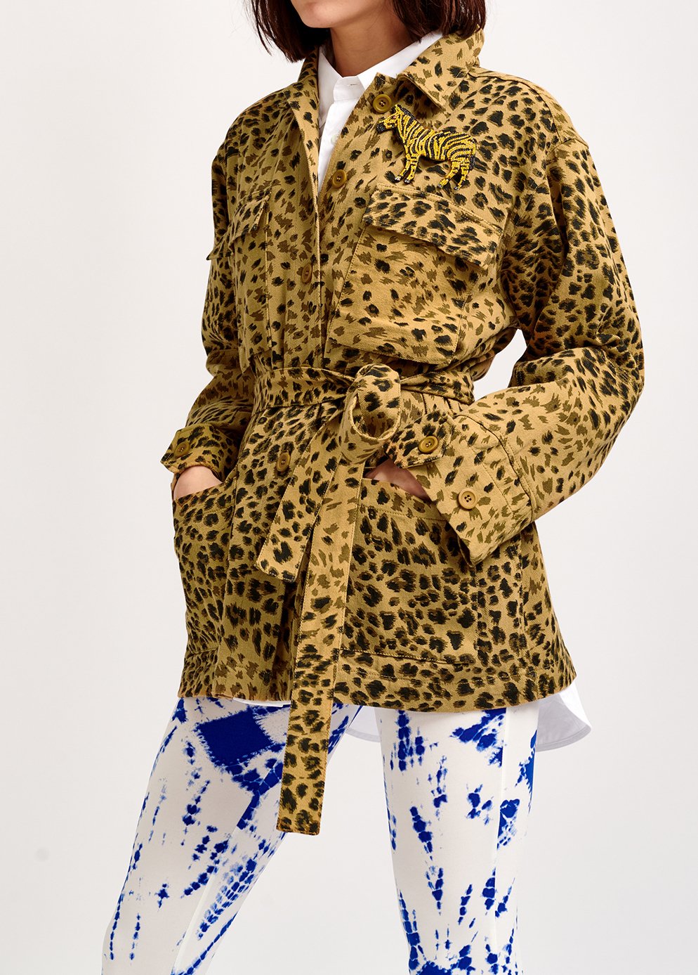 Katoenen vest met luipaardprint en pailletten RE—SSENTIEL tweedehands photo 5