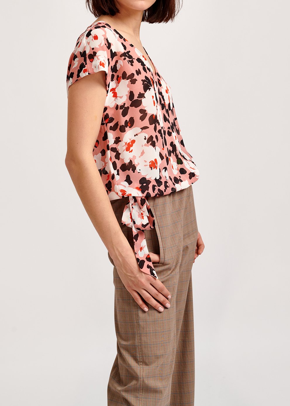 Pink floral-print top RE—SSENTIEL second-hand photo 3