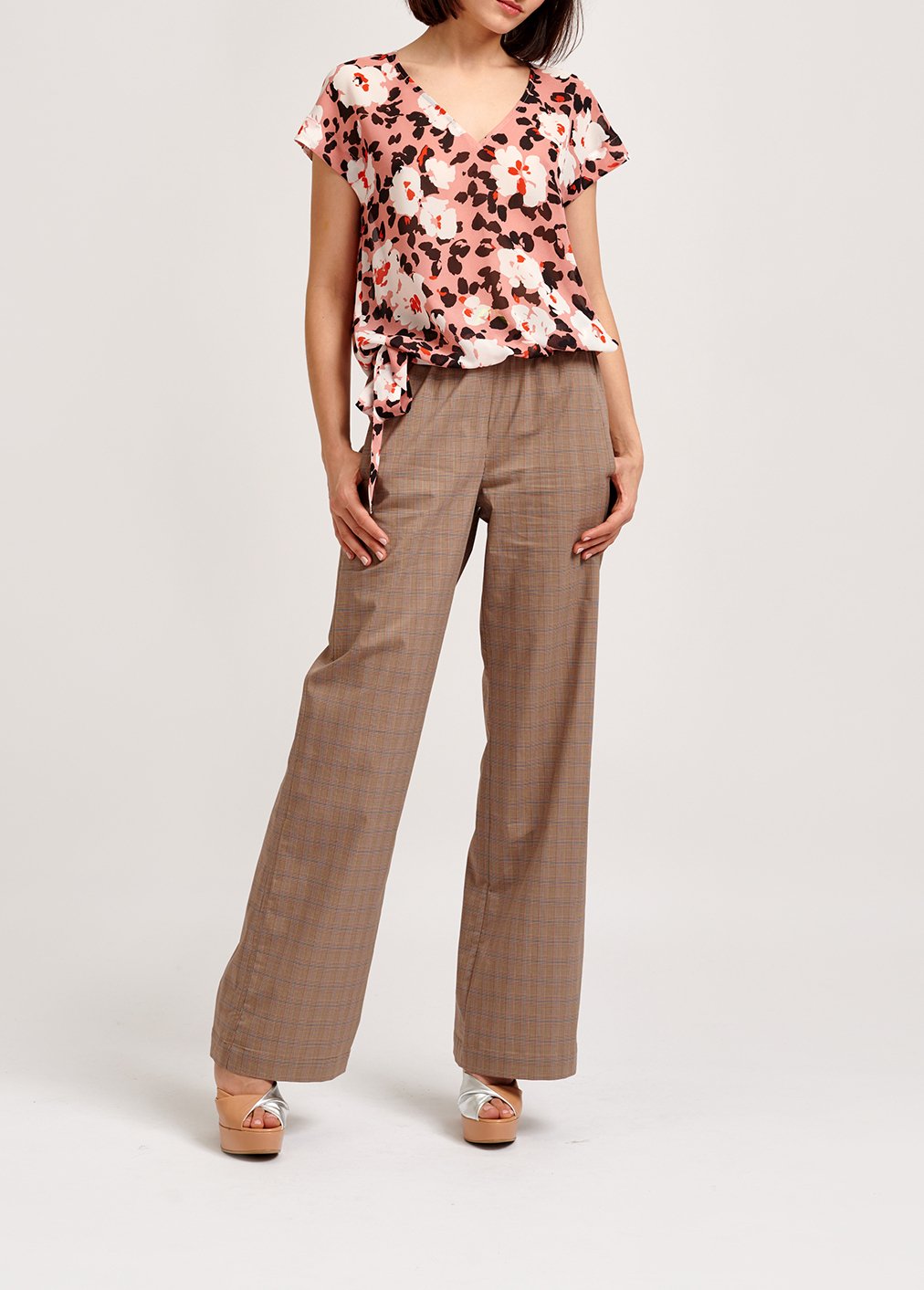 Pink floral-print top RE—SSENTIEL second-hand photo 4
