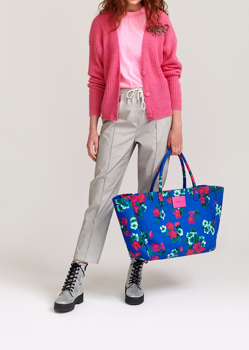 Neon pink mohair-blend ribbed-knit cardigan RE—SSENTIEL second-hand photo 8