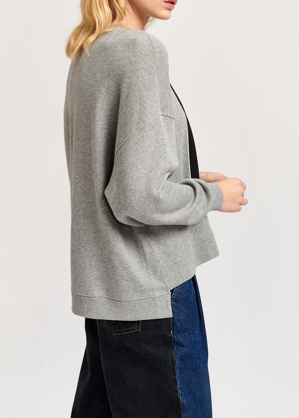 Light grey cotton-jersey 'sex shooter' sweatshirt RE—SSENTIEL second-hand photo 4