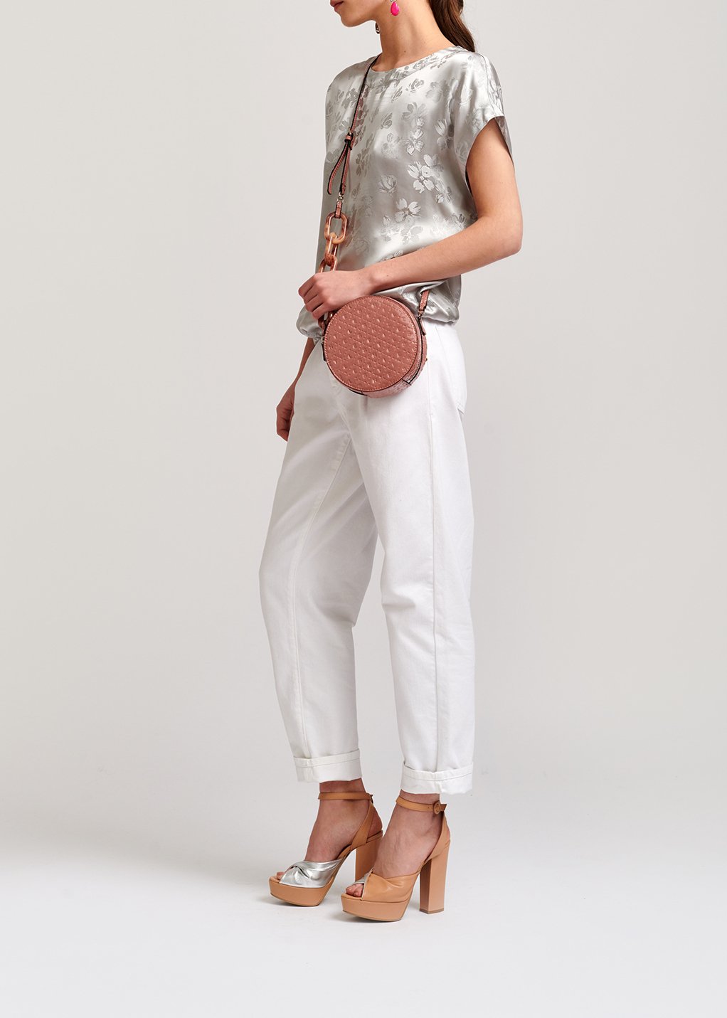 Top gris en jacquard fleuri RE—SSENTIEL seconde main photo 6