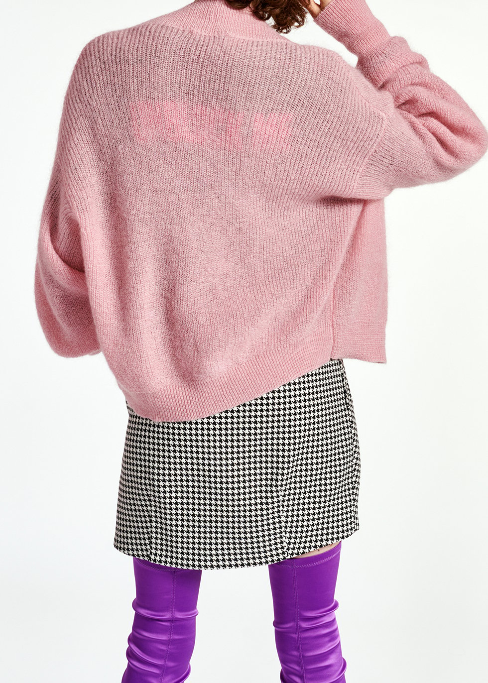 Cardigan vieux rose ouvert en tricot léger RE—SSENTIEL seconde main photo 4