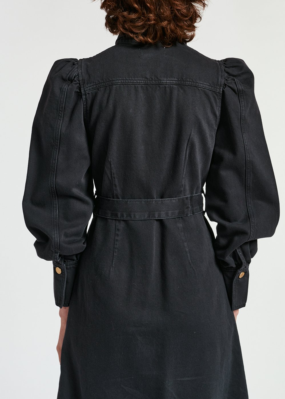 Black denim shirt dress RE—SSENTIEL second-hand photo 7