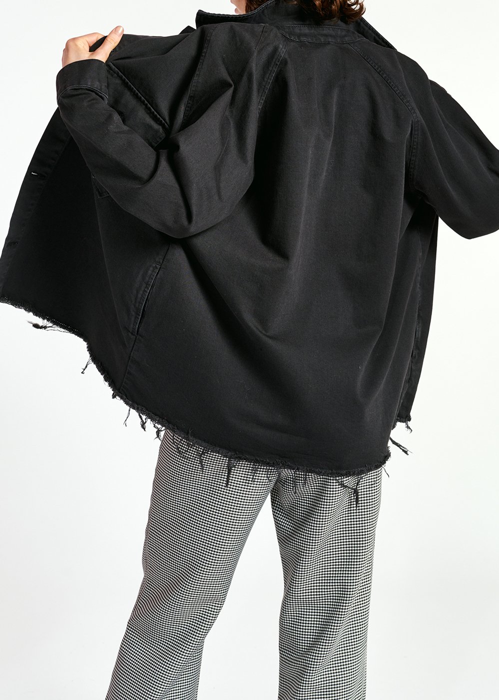Surchemise en denim noir RE—SSENTIEL seconde main photo 4