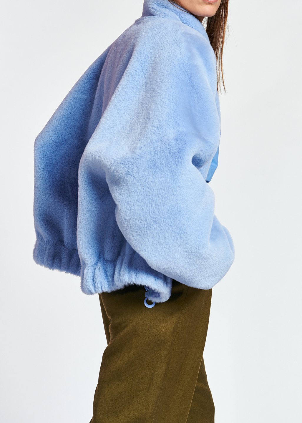 Light blue reversible bomber jacket RE—SSENTIEL second-hand photo 4
