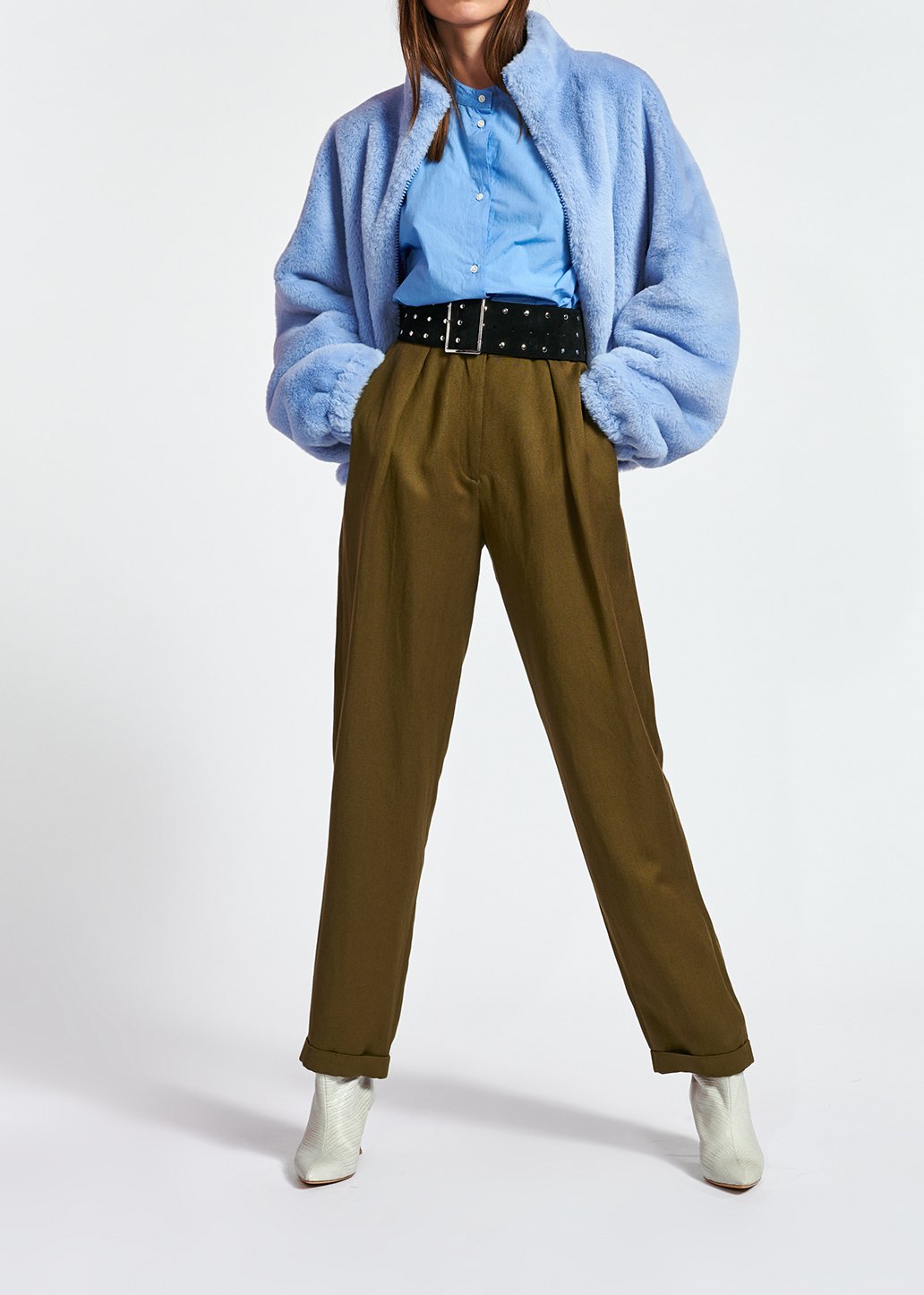 Light blue reversible bomber jacket RE—SSENTIEL second-hand photo 7