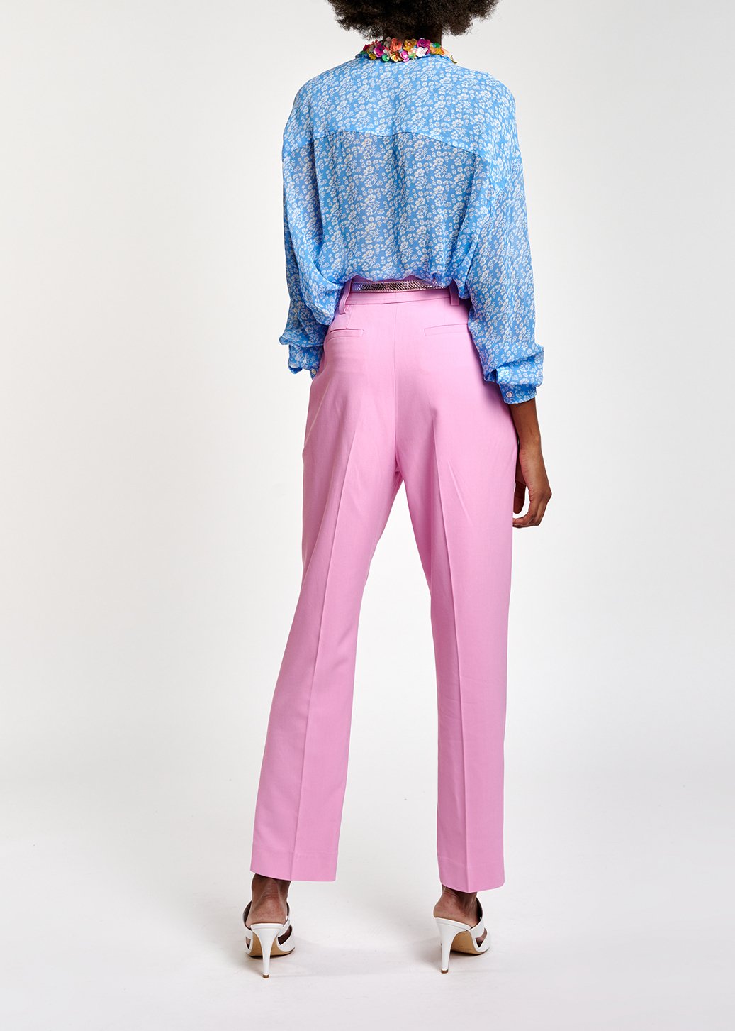 Roze broek met hoge taille RE—SSENTIEL tweedehands photo 7