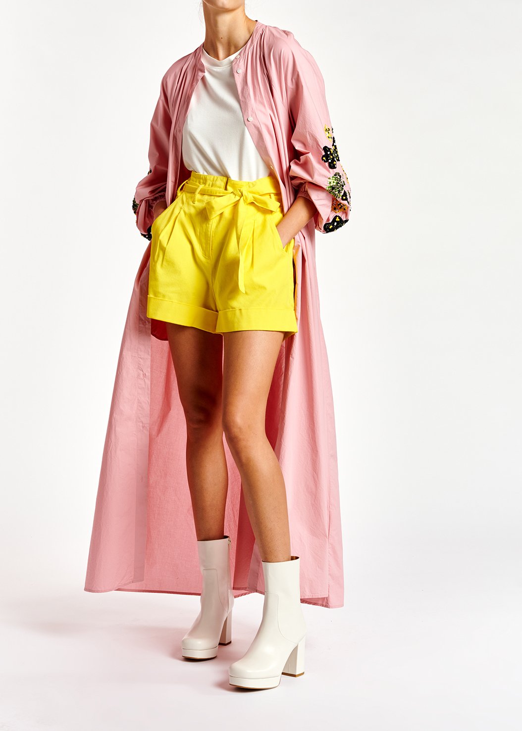 Gele short met hoge taille RE—SSENTIEL tweedehands photo 6