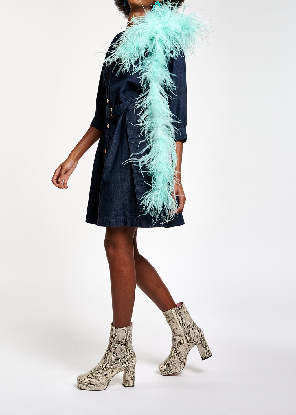 Mini robe jean bleu foncé RE—SSENTIEL seconde main photo 6