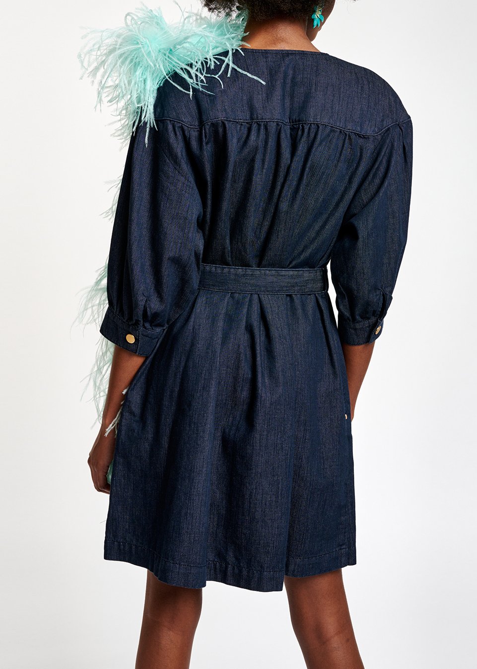 Mini robe jean bleu foncé RE—SSENTIEL seconde main photo 7