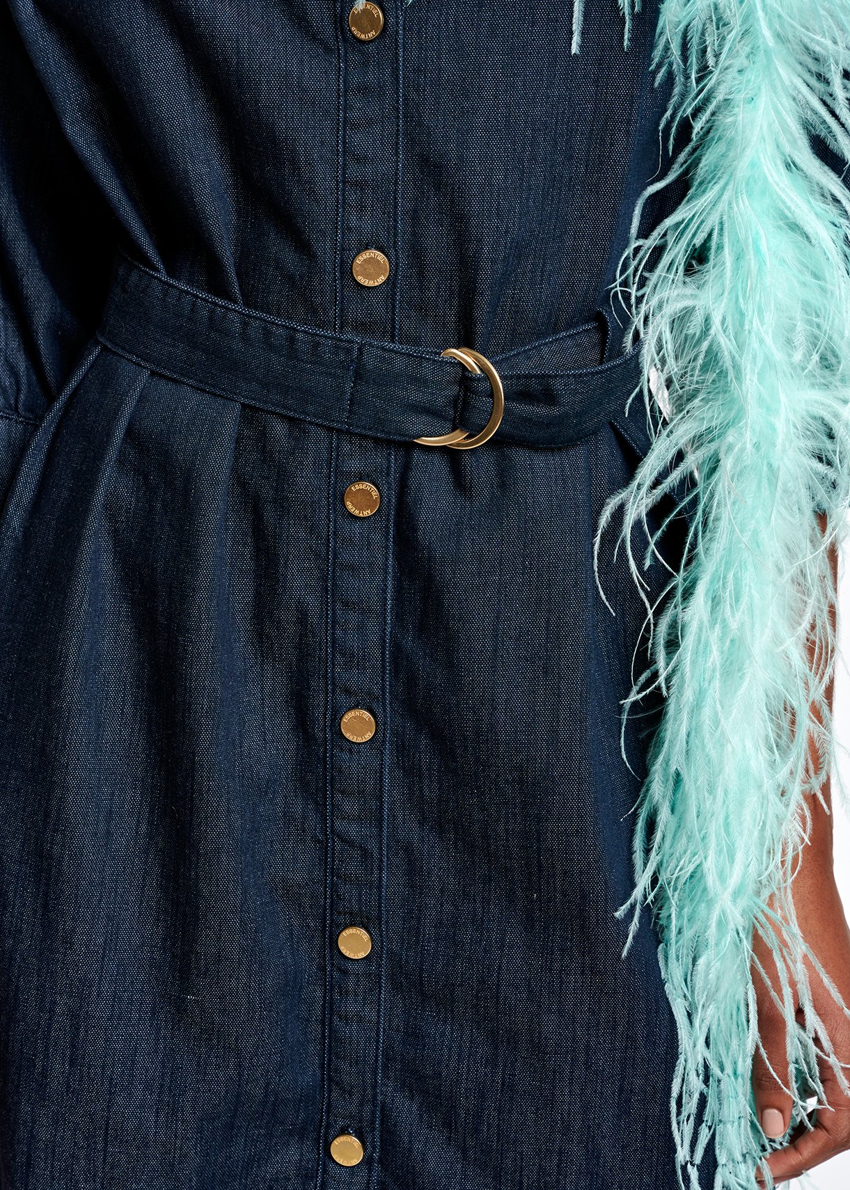 Mini robe jean bleu foncé RE—SSENTIEL seconde main photo 8