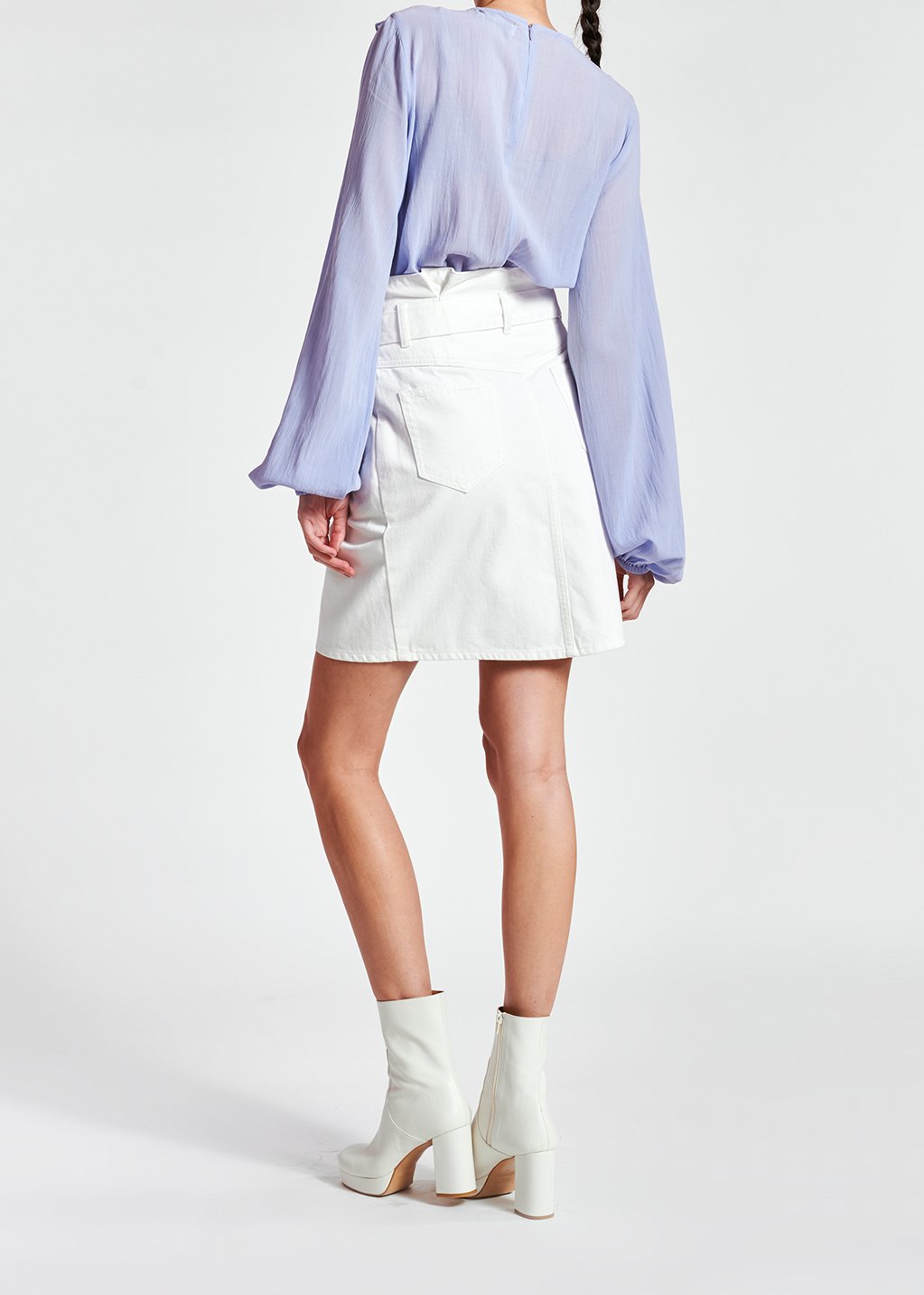 Gebroken witte minirok met hoge taille RE—SSENTIEL tweedehands photo 6