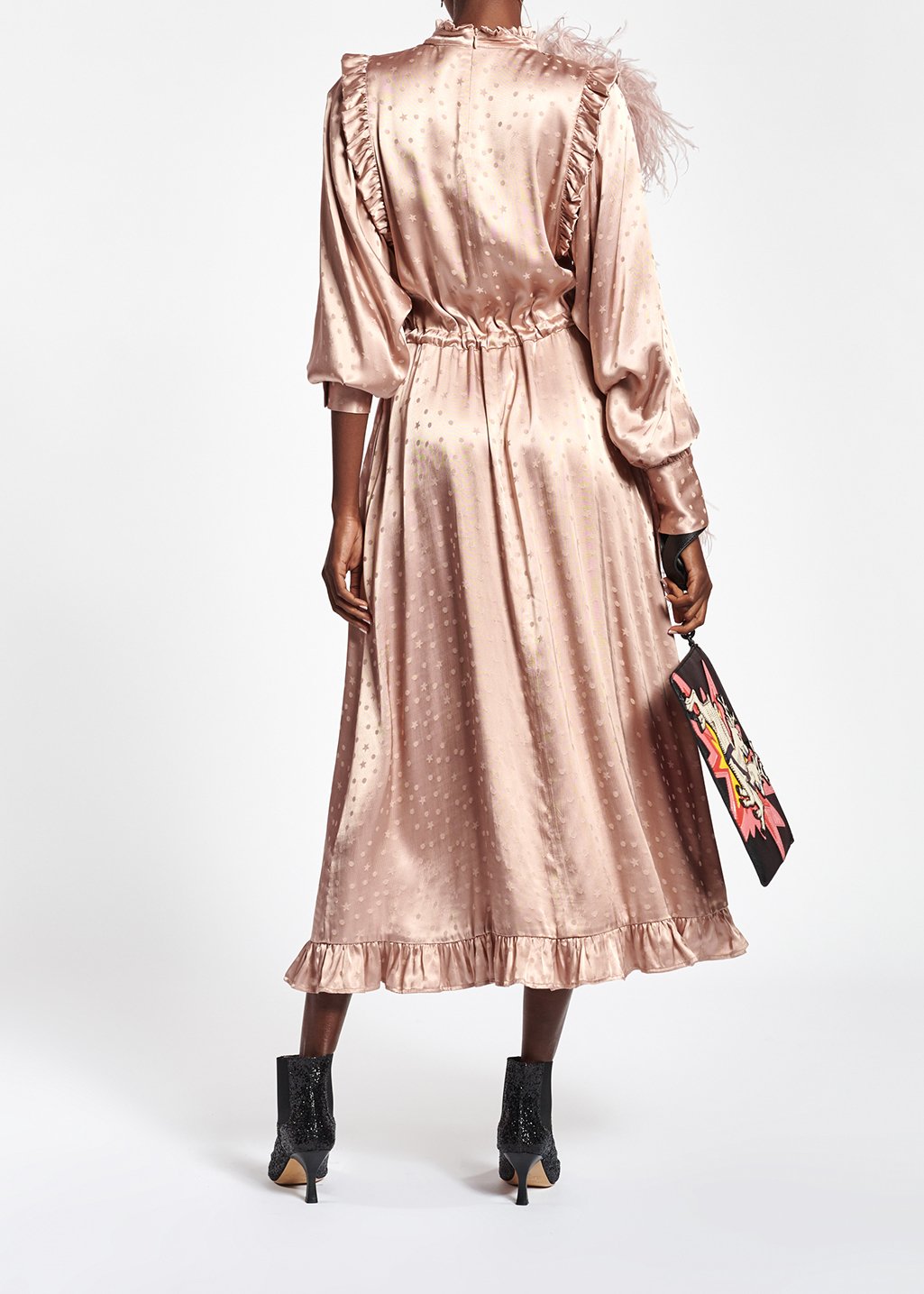 Robe midi pêche en jacquard RE—SSENTIEL seconde main photo 5