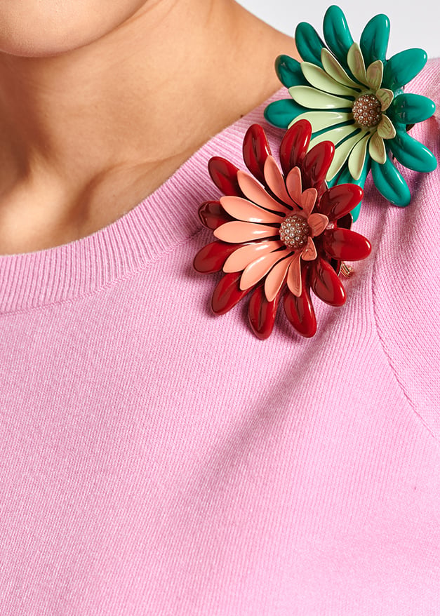Pull rose clair aux détails plissés RE—SSENTIEL seconde main photo 7