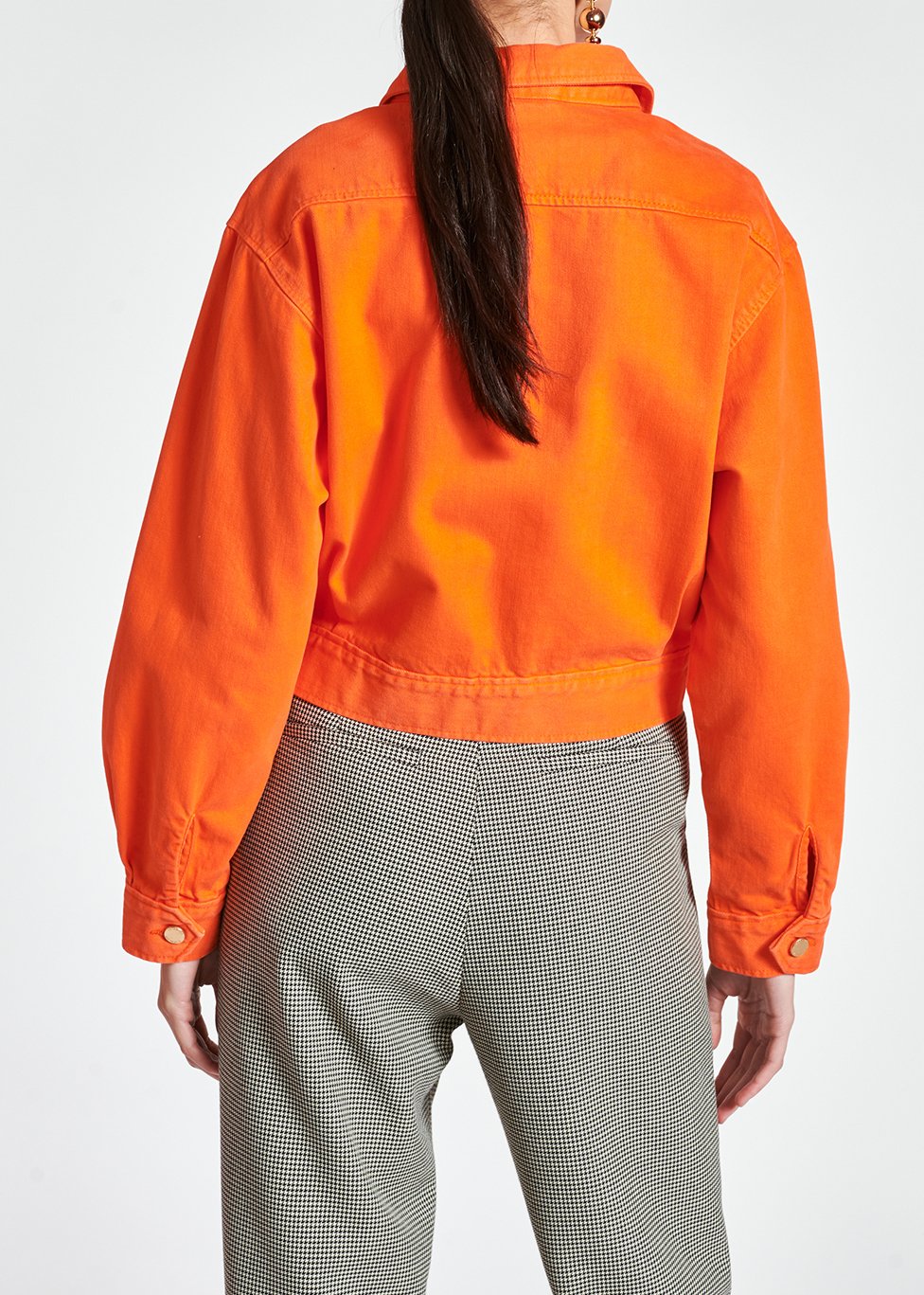 Veste en jean orange vif RE—SSENTIEL seconde main photo 7