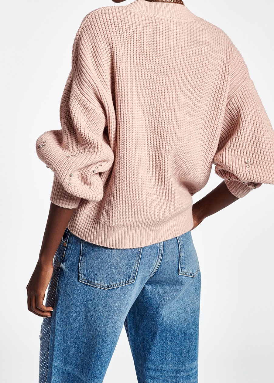 Pull rose avec strass RE—SSENTIEL seconde main photo 5