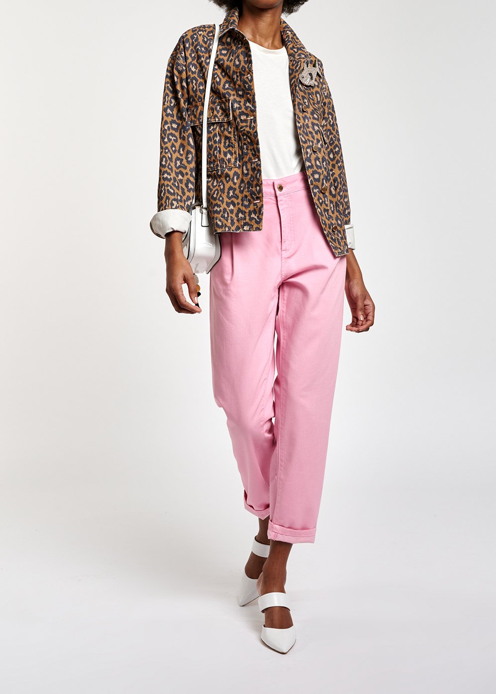 Lichtroze jeansbroek met wijde snit RE—SSENTIEL tweedehands photo 3
