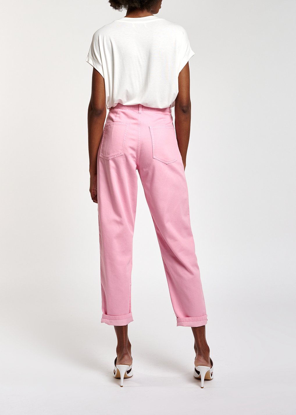 Lichtroze jeansbroek met wijde snit RE—SSENTIEL tweedehands photo 7