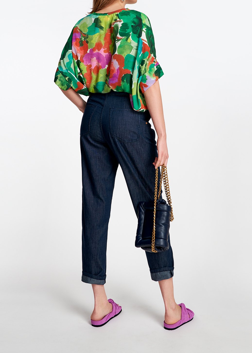 Dark blue loose-fit denim pants RE—SSENTIEL second-hand photo 7