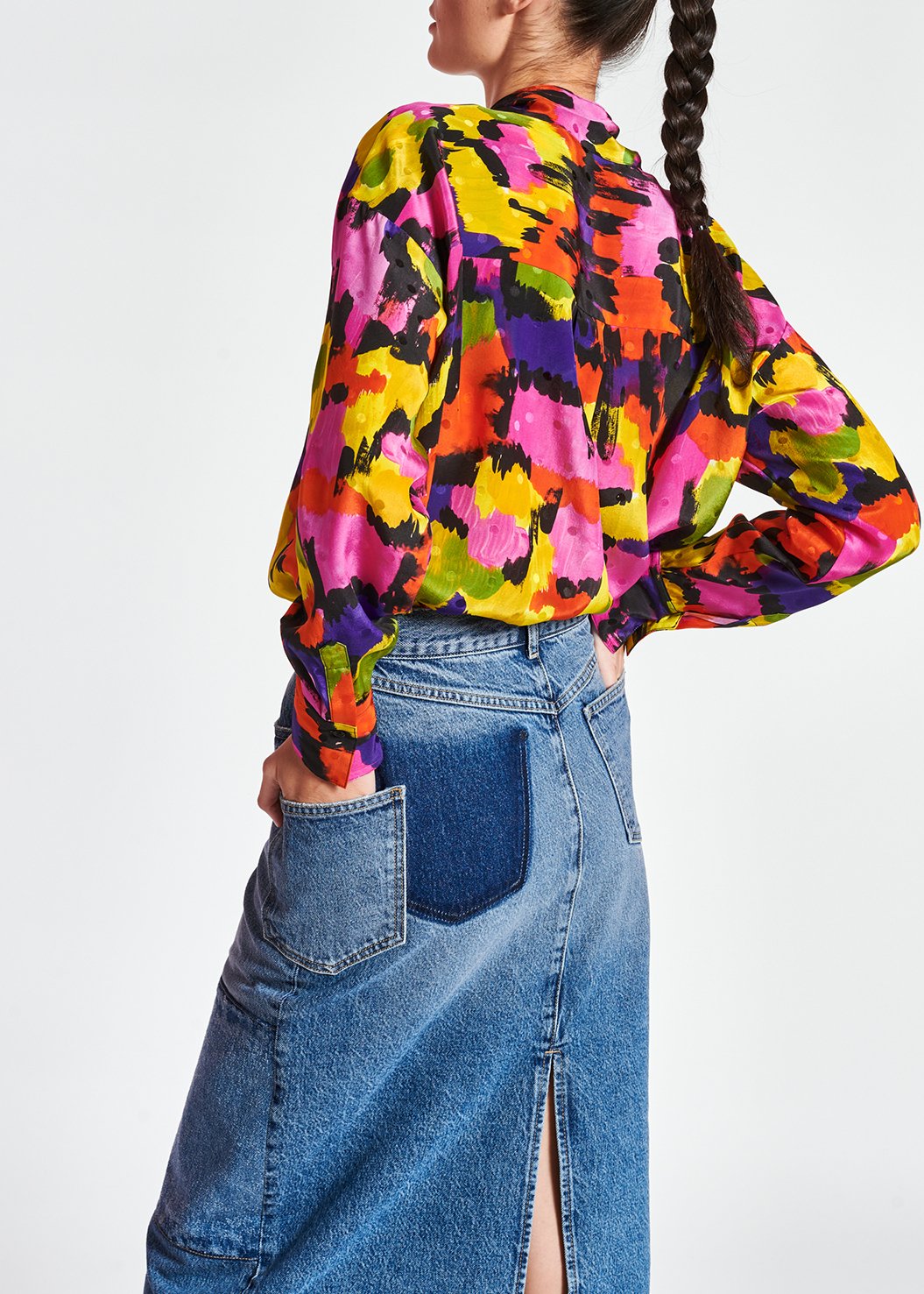 Jupe fourreau en jean à  taille haute RE—SSENTIEL seconde main photo 6