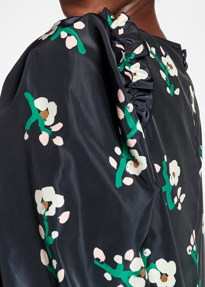 Mini robe noire en taffetas RE—SSENTIEL seconde main photo 5