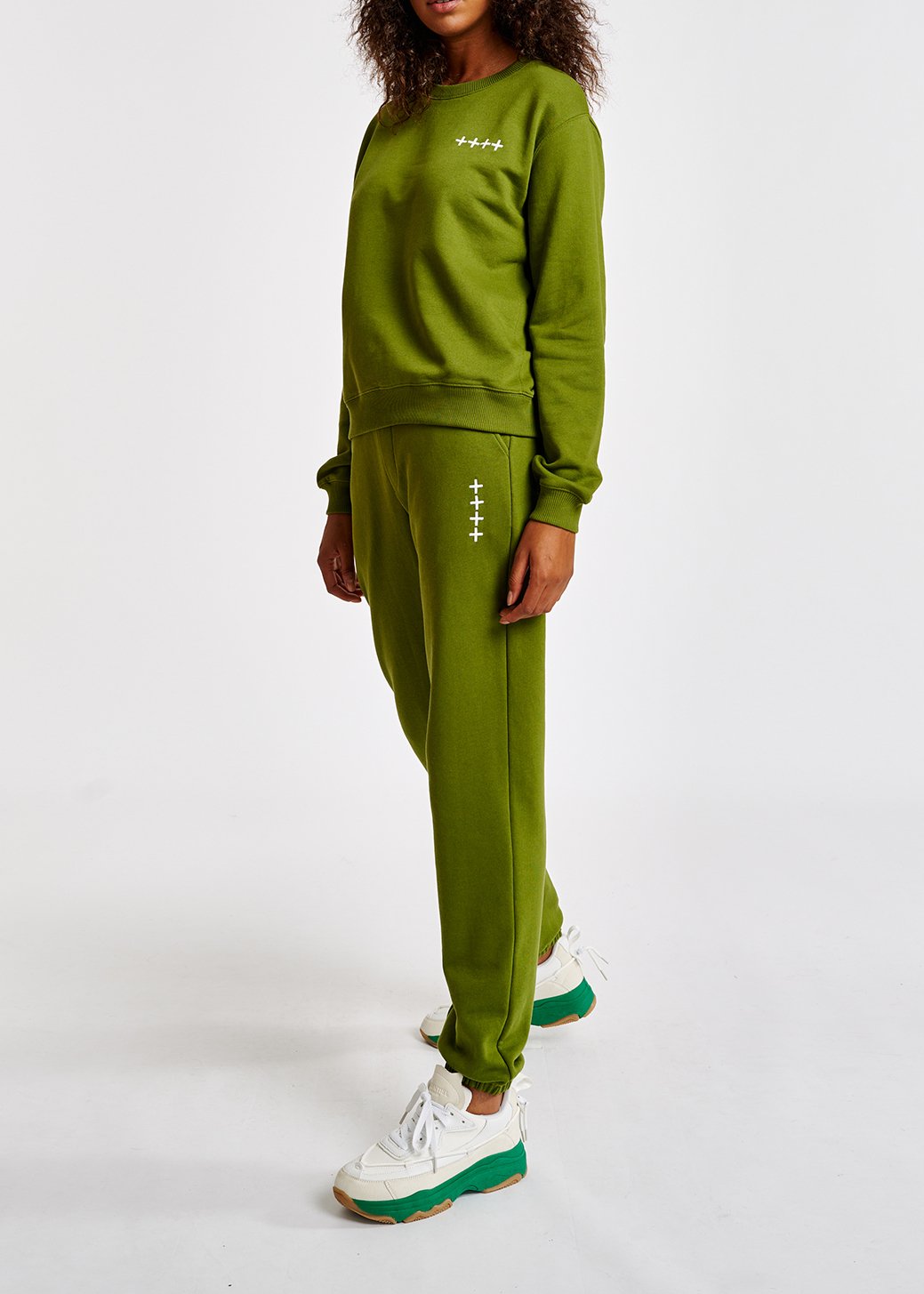 Bruine jogging in biokatoenen jersey RE—SSENTIEL tweedehands photo 3