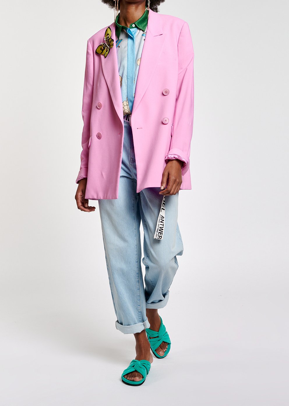 Veste croisée oversize rose RE—SSENTIEL seconde main photo 3