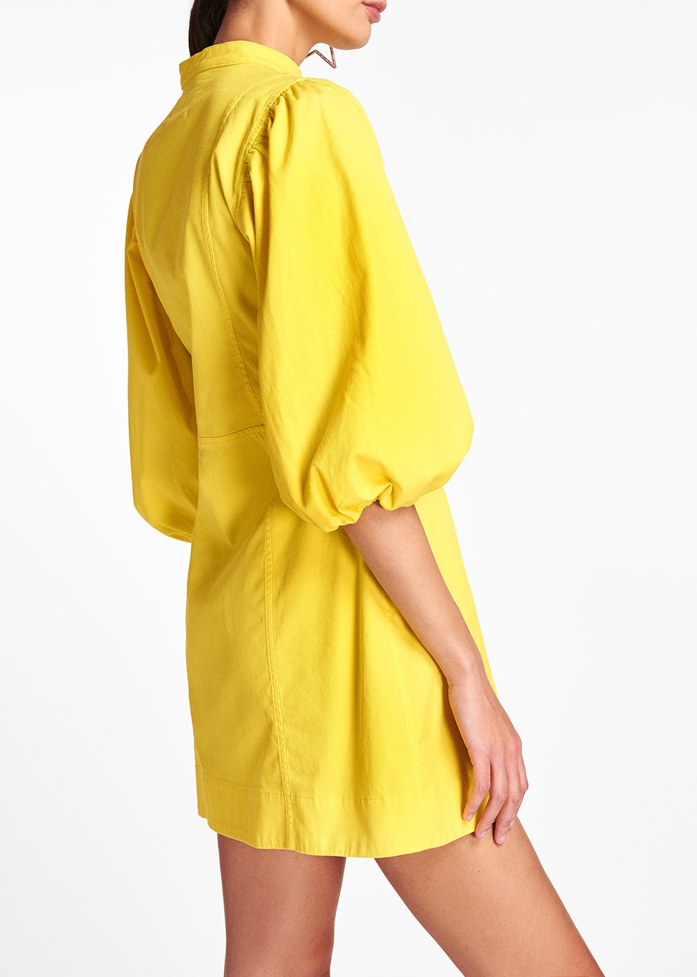 Mini-robe jaune en coton sergé RE—SSENTIEL seconde main photo 7