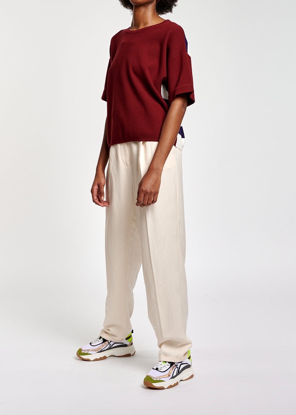 Red striped short-sleeved sweater RE—SSENTIEL second-hand photo 7