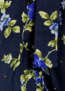 Donkerblauwe hemdjurk met bloemen RE—SSENTIEL tweedehands photo 7
